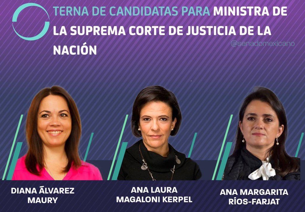 Photo of Terna de candidatas para Ministra de la Suprema Corte de Justicia de la Nación