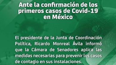 Photo of Ante la confirmación de los primeros casos de Covid-19 en México