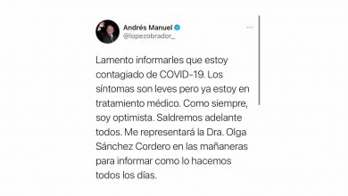 Photo of El Presidente da a conocer que es positivo de COVID–19, anuncia por su red social que Sánchez Cordero estará en las mañaneras por él