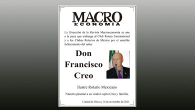 Photo of La Dirección de la Revista Macroeconomía expresa su más sentido pésame a la familia del señor Francisco Creo