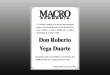 Photo of La Dirección de la Revista Macroeconomía expresa sus más sentidas condolencias a la familia de Don Roberto Vega Duarte