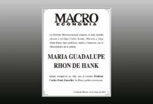 Photo of La Revista Macroeconomía expresa su más sentido pésame por el fallecimiento de la señora María Guadalupe Rhon de  Hank