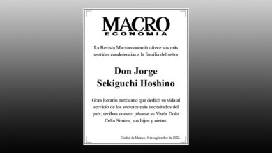 Photo of La Revista Macroeconomía ofrece sus más sentidas condolencias a la familia del señor Don Jorge Sekiguchi Hoshino