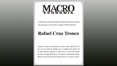 Photo of La Dirección de la Revista Macroeconomía comunica con gran pesar a sus lectores y amigos el fallecimiento de Rafael Cruz Tronco