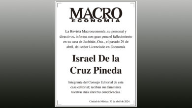 Photo of La Revista Macroeconomía informa con gran pena el fallecimiento del Licenciado Israel De la Cruz Pineda