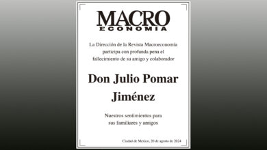 Photo of La Dirección de la Revista Macroeconomía participa con profunda pena el fallecimiento de Don Julio Pomar Jiménez