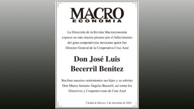 Photo of La Dirección de la Revista Macroeconomía expresa su más sincero pésame por el fallecimiento de Don José Luis Becerril Benitez