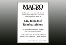 Photo of La Dirección e integrantes de la Revista Macroeconomía expresamos nuestro más sentido pésame a la familia del Lic. Juan José Ramírez Aldana