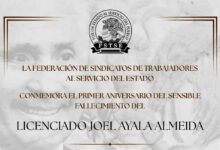 Photo of Conmemora Central FSTSE, Primer Aniversario Luctuoso de su Líder, Joel Ayala Almeida
